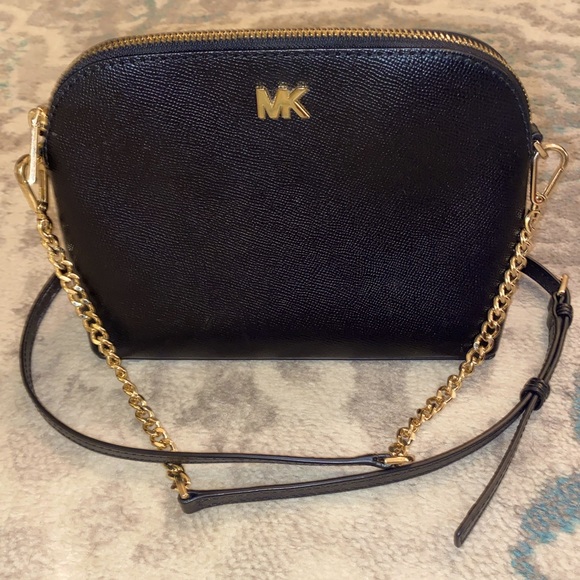Michael Kors Handbags - Michael Kors, black and gold Crossbody bag.